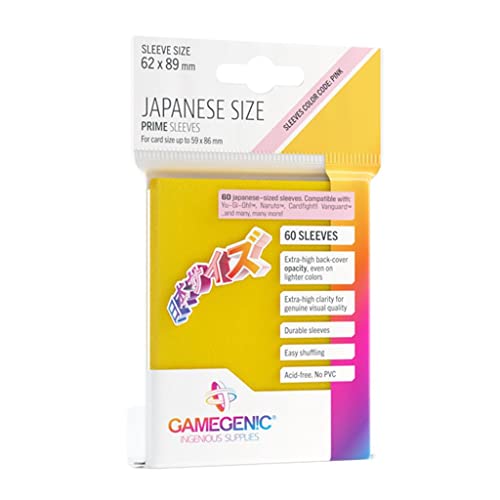 Gamegenic, Prime Japanese Sized Sleeves Yellow, Sleeve Color Code: Pink von Gamegenic