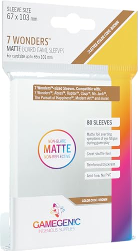 Gamegenic, Matte 7 Wonders Sleeves, Sleeve Color Code: Brown von Gamegenic