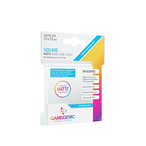 Gamegenic, Matte Square-Sized Sleeves, Sleeve Color Code: Blue von Gamegenic