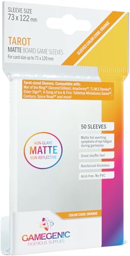 Gamegenic, Matte Tarot-Sized Sleeves, Sleeve Color Code: Orange von Gamegenic