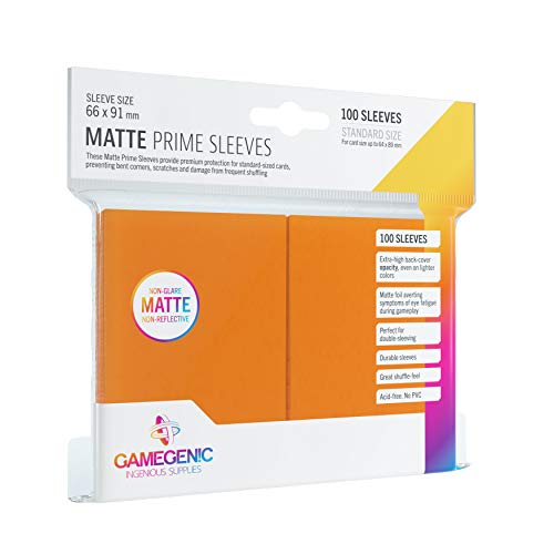 Gamegenic GGS11035ML Matte Prime Sleeves (100-Pack), Orange von Gamegenic