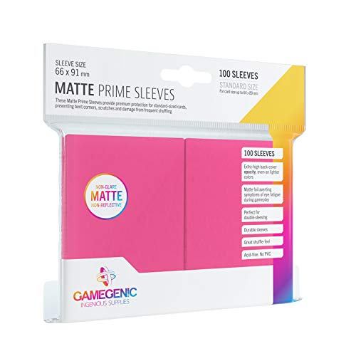Gamegenic GGS11036ML Matte Prime Sleeves (100-Pack), Pink von Gamegenic