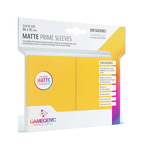 Gamegenic GGS11032ML Matte Prime Sleeves (100-Pack), Yellow von Gamegenic
