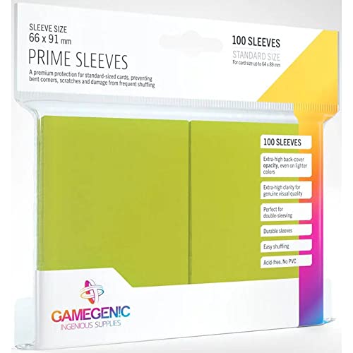 Gamegenic, Prime Sleeves Lime, Sleeve Color Code: Gray von Gamegenic