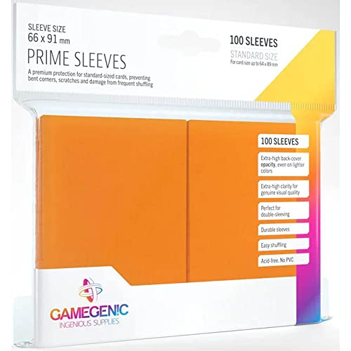 Gamegenic, Prime Sleeves Orange, Sleeve Color Code: Gray von Gamegenic