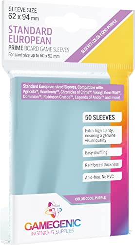 Gamegenic, Prime Standard European-Sized Sleeves, Sleeve Color Code: Purple von Gamegenic