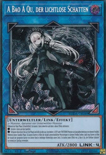 A Bao A Qu, der lichtlose Schatten Secret Rare SUDA-DE049 - Supreme Darkness Karte - mit GamersHeaven Cardboard Guard von GAMERSHEAVEN
