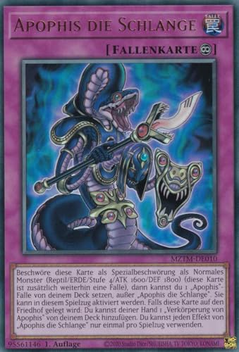 Apophis die Schlange Ultra Rare MZTM-DE010 - Maze of The Master Karte - mit GamersHeaven Cardboard Guard von GAMERSHEAVEN