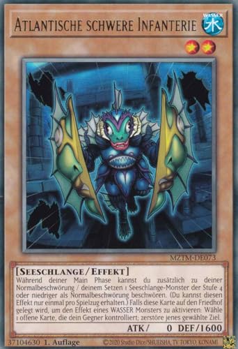 Atlantische schwere Infanterie Rare MZTM-DE073 - Maze of The Master Karte - mit GamersHeaven Cardboard Guard von GAMERSHEAVEN