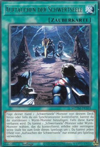 Auftauchen der Schwertseele Rare MZTM-DE103 - Maze of The Master Karte - mit GamersHeaven Cardboard Guard von GAMERSHEAVEN