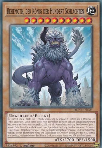 Behemoth, der König der Hundert Schlachten Common DUNE-DE024 - Duelist Nexus - mit GamersHeaven Cardboard Guard von GAMERSHEAVEN
