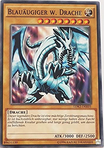 Blauäugiger w. Drache Version 2 Common LDK2-DEK01 - Legendary Decks 2 Karte mit GamersHeaven Cardboard Guard von GAMERSHEAVEN