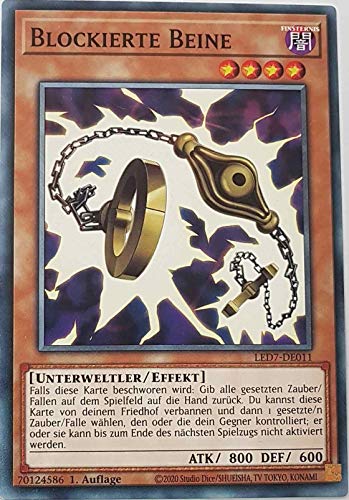 Blockierte Beine Common LED7-DE011 - Legendary Duelists Rage of Ra Karte - mit GamersHeaven Cardboard Guard von GAMERSHEAVEN