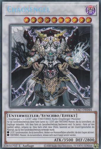 Chaosengel Secret Rare CYAC-DE044 - Cyberstorm Access Karte - mit GamersHeaven Cardboard Guard von GAMERSHEAVEN