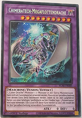 Chimeratech-Megaflottendrache Secret Rare BLAR-DE085 - Battles of Legend: Armageddon - mit GamersHeaven Cardboard Guard von GAMERSHEAVEN