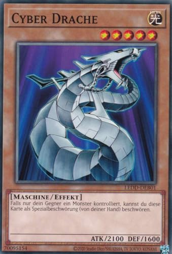 Cyber Drache Common LEDD-DEB01 - Legendary Dragon Decks Karte - mit GamersHeaven Cardboard Guard von GAMERSHEAVEN