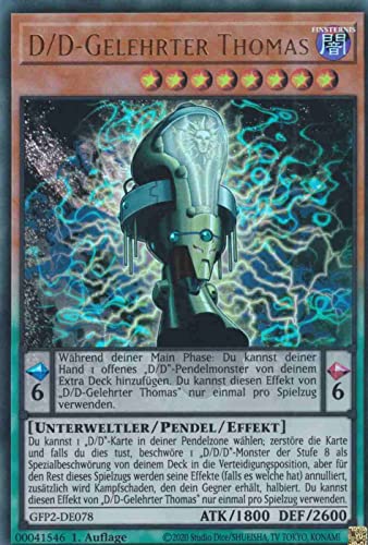 D/D-Gelehrter Thomas Ultra Rare GFP2-DE078 - Ghosts from The Past The 2nd Haunting - mit GamersHeaven Cardboard Guard von GAMERSHEAVEN