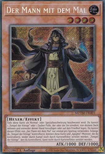 Der Mann mit dem Mal Secret Rare MZTM-DE001 - Maze of The Master Karte - mit GamersHeaven Cardboard Guard von GAMERSHEAVEN