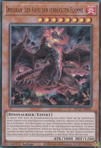 Dogoran, der Kaiju der verrückten Flamme Ultra Rare BLC1-DE033 - Battles of Legend Chapter 1 - mit GamersHeaven Cardboard Guard von GAMERSHEAVEN