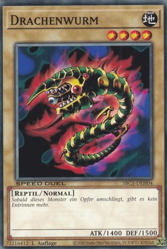 Drachenwurm Common SBC1-DEH04 - Streets of Battle City Karte - mit GamersHeaven Cardboard Guard von GAMERSHEAVEN