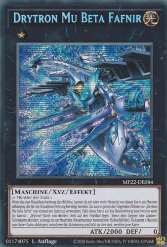 Drytron Mu Beta Fafnir Prismatic Secret Rare MP22-DE084 - Tin of The Pharaoh’s Gods - mit GamersHeaven Cardboard Guard von GAMERSHEAVEN