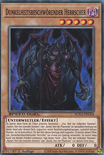 Dunkelheitsbeschwörender Herrscher Common SGX3-DEG04 - Speed Duel GX: Duelists of Shadows - mit GamersHeaven Cardboard Guard von GAMERSHEAVEN