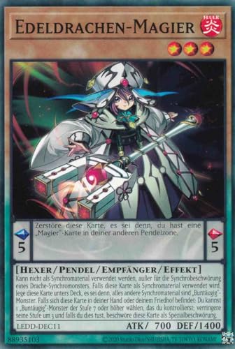 Edeldrachen-Magier Common LEDD-DEC11 - Legendary Dragon Decks Karte - mit GamersHeaven Cardboard Guard von GAMERSHEAVEN