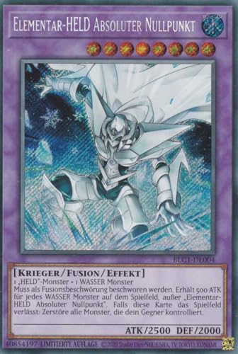 Elementar-HELD Absoluter Nullpunkt Secret Rare BLC1-DE004 - Battles of Legend Chapter 1 - mit GamersHeaven Cardboard Guard von GAMERSHEAVEN