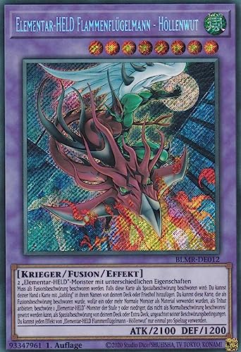 Elementar-HELD Flammenflügelmann - Höllenwut Secret Rare BLMR-DE012 - Battles of Legend Monstrous Revenge Karte - mit GamersHeaven Cardboard Guard Elementar-HELD Flammenflügelmann - Höllenwut Secret Rare BLMR-DE012 - Battles of Legend Monstrous Revenge Karte - mit GamersHeaven Cardboard Guard von GAMERSHEAVEN