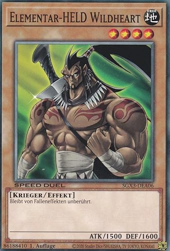 Elementar-HELD Wildheart Common SGX3-DEA06 - Speed Duel GX: Duelists of Shadows - mit GamersHeaven Cardboard Guard von GAMERSHEAVEN