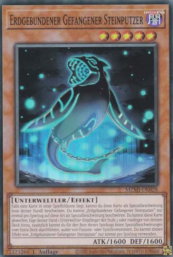 Erdgebundener Gefangener Steinputzer Super Rare MZMI-DE028 - Maze of Millennia Karte - mit GamersHeaven Cardboard Guard von GAMERSHEAVEN