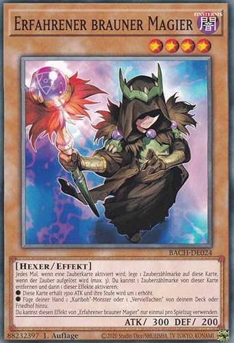 Erfahrener brauner Magier Common BACH-DE024 - Battle of Chaos - mit GamersHeaven Cardboard Guard von GAMERSHEAVEN