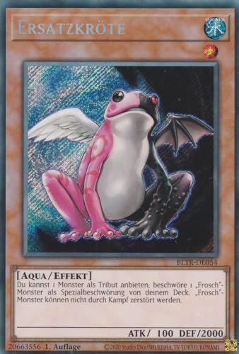 Ersatzkröte Secret Rare BLTR-DE054 - Battles of Legend Terminal Revenge Karte - mit GamersHeaven Cardboard Guard Ersatzkröte Secret Rare BLTR-DE054 - Battles of Legend Terminal Revenge Karte - mit GamersHeaven Cardboard Guard von GAMERSHEAVEN