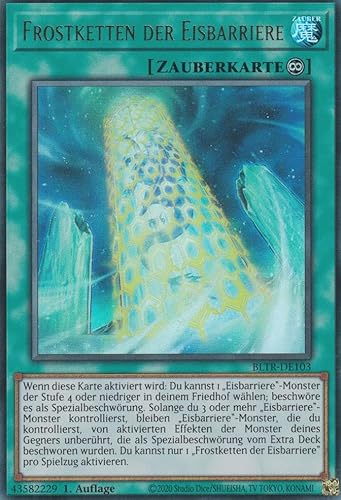 Frostketten der Eisbarriere Ultra Rare BLTR-DE103 - Battles of Legend Terminal Revenge Karte - mit GamersHeaven Cardboard Guard von GAMERSHEAVEN
