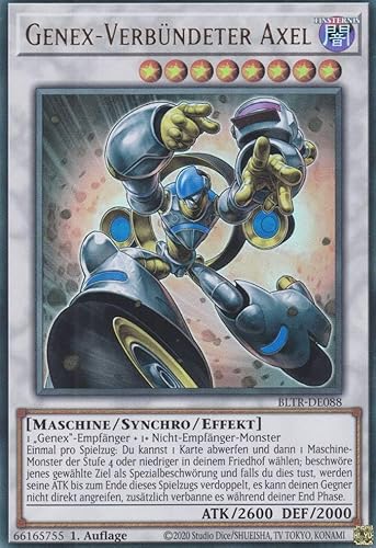 Genex-Verbündeter Axel Ultra Rare BLTR-DE088 - Battles of Legend Terminal Revenge Karte - mit GamersHeaven Cardboard Guard von GAMERSHEAVEN