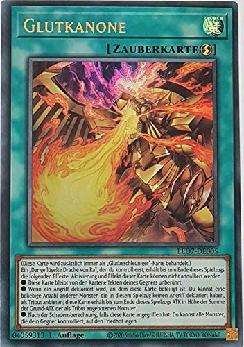 Glutkanone Ultra Rare LED7-DE005 - Legendary Duelists Rage of Ra Karte - mit GamersHeaven Cardboard Guard von GAMERSHEAVEN