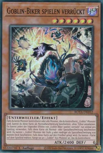 Goblin-Biker Spielen verrückt Super Rare ROTA-DE012 - Rage of The Abyss Karte - mit GamersHeaven Cardboard Guard von GAMERSHEAVEN
