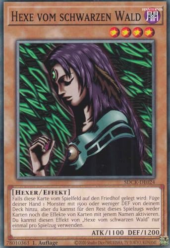 Hexe vom schwarzen Wald Common SDCK-DE024 - The Crimson King Karte - mit GamersHeaven Cardboard Guard von GAMERSHEAVEN