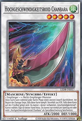 Hochgeschwindigkeitsroid Chanbara Common LED8-DE017 - Legendary Duelists Synchro Storm Karte - mit GamersHeaven Cardboard Guard von GAMERSHEAVEN
