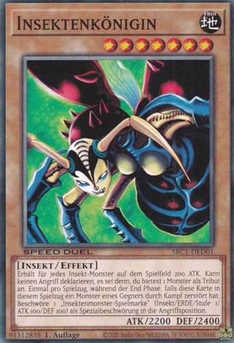 Insektenkönigin Common SBC1-DED01 - Streets of Battle City Karte - mit GamersHeaven Cardboard Guard von GAMERSHEAVEN