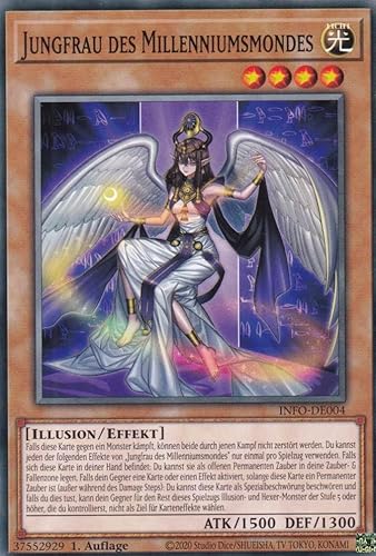 Jungfrau des Millenniumsmondes Common INFO-DE004 - The Infinite Forbidden Karte - mit GamersHeaven Cardboard Guard von GAMERSHEAVEN