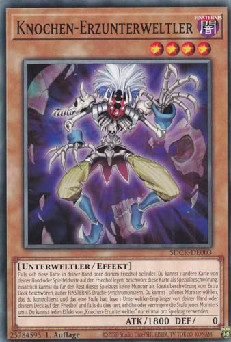 Knochen-Erzunterweltler Common SDCK-DE003 - The Crimson King Karte - mit GamersHeaven Cardboard Guard von GAMERSHEAVEN