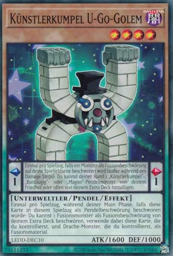 Künstlerkumpel U-Go-Golem Common LEDD-DEC10 - Legendary Dragon Decks Karte - mit GamersHeaven Cardboard Guard von GAMERSHEAVEN