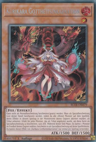 Kurikara Gottheitsinkarnation Secret Rare BLTR-DE079 - Battles of Legend Terminal Revenge Karte - mit GamersHeaven Cardboard Guard von GAMERSHEAVEN