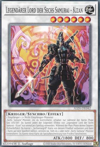 Legendärer Lord der Sechs Samurai - Kizan Common ALIN-DE042 - Alliance Insight Karte - mit GamersHeaven Cardboard Guard von GAMERSHEAVEN