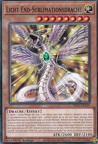 Licht End-Sublimationsdrache Common INFO-DE010 - The Infinite Forbidden Karte - mit GamersHeaven Cardboard Guard von GAMERSHEAVEN