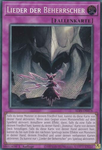 Lieder der Beherrscher Secret Rare ALIN-DE078 - Alliance Insight Karte - mit GamersHeaven Cardboard Guard von GAMERSHEAVEN