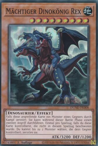 Mächtiger Dinokönig Rex Super Rare DUNE-DE008 - Duelist Nexus - mit GamersHeaven Cardboard Guard Mächtiger Dinokönig Rex Super Rare DUNE-DE008 - Duelist Nexus - mit GamersHeaven Cardboard Guard von GAMERSHEAVEN