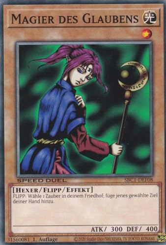 Magier des Glaubens Common SBC1-DEF08 - Streets of Battle City Karte - mit GamersHeaven Cardboard Guard von GAMERSHEAVEN