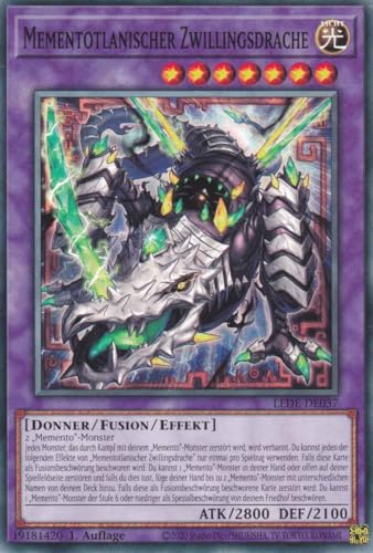 Mementotlanischer Zwillingsdrache Common LEDE-DE037 - Legacy of Destruction Karte - mit GamersHeaven Cardboard Guard von GAMERSHEAVEN